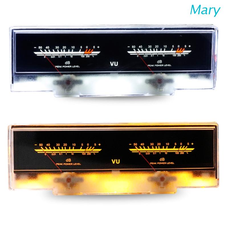 Mary Papan Amplifier Audio Stereo Double pointer VU Meter DB Level Adjustable Dengan Driver