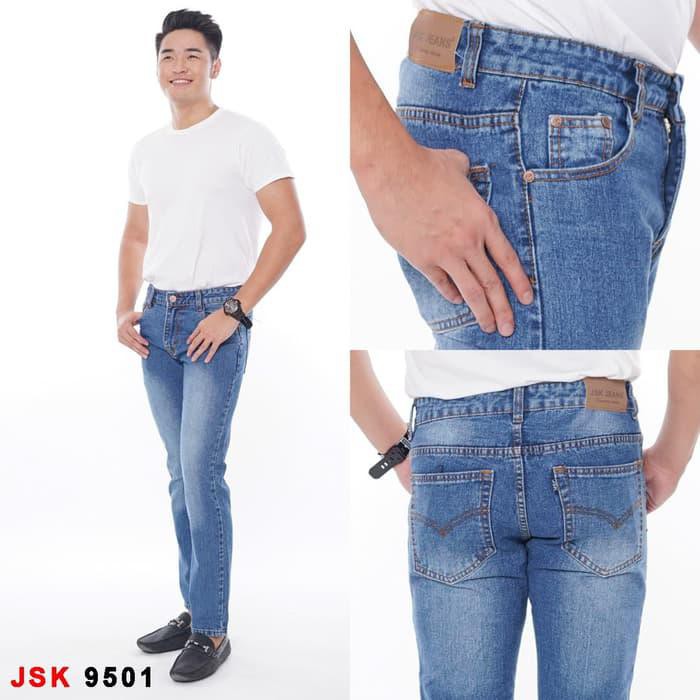 Terlaris Celana Jeans Pria Skinny Panjang Slim Fit Big Size Terbaru Import - Dicatatan, 28