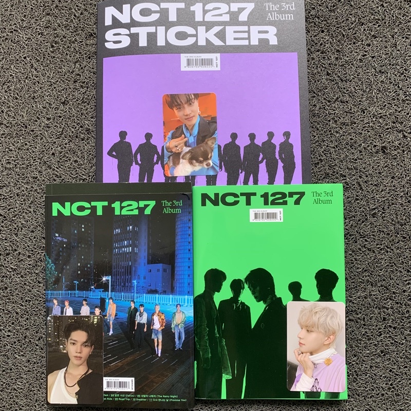 [ UNSEALED ] ALBUM STICKER NCT 127 + PHOTOCARD TAEYONG JUNGWOO TAEIL