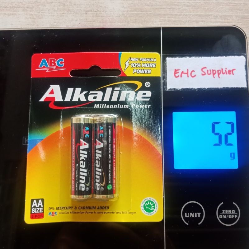 2 buah batu baterai Alkaline batre ABC A2 per set - enc.sup