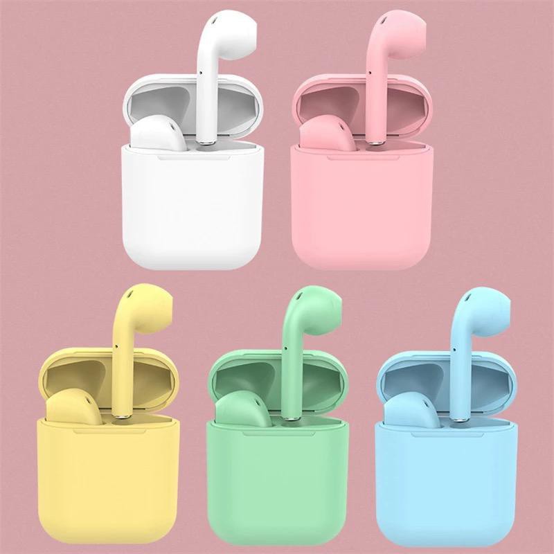 Headset Bluetooth InPods 12 Macaron TWS InPods i12 Headset Wireless Sport InPods12 Earphone Wireless-4