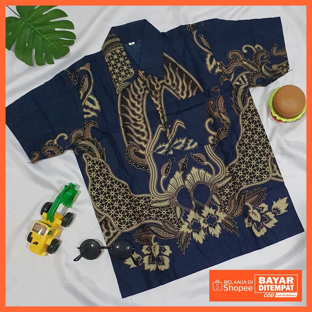 Ready Kemeja batik Anak Lengan Pendek