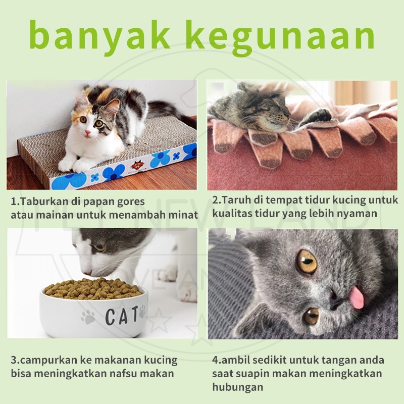 Catnip Catmint Snack Kucing Pure Cat Mint Powder Cemilan Hewan Peliharaan