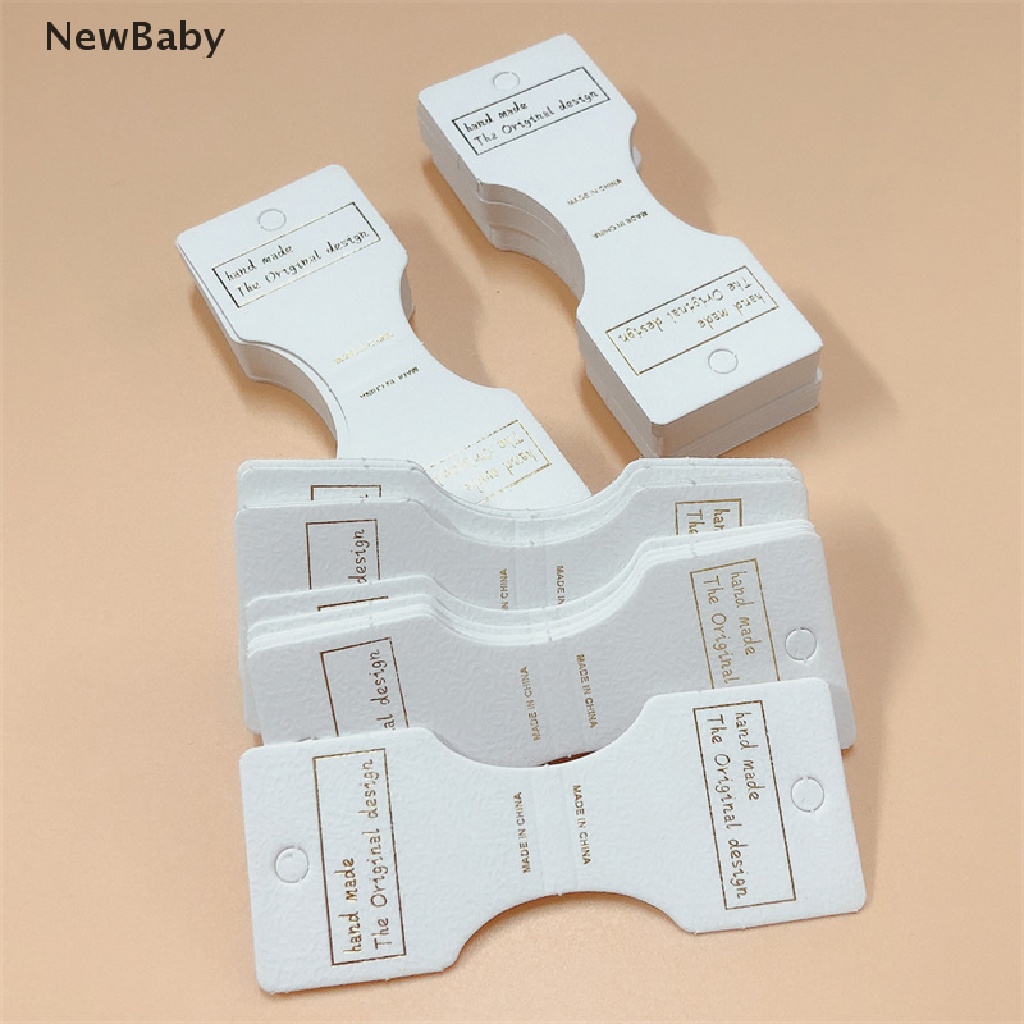 50 Pcs Kartu Kertas Kraft Untuk Display Perhiasan Kalung Gelang Bando