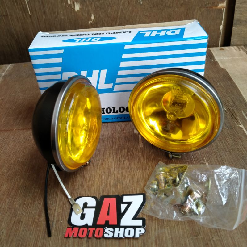 Fog Lamp Bulat Sedang DHL Lampu Kabut Halogen