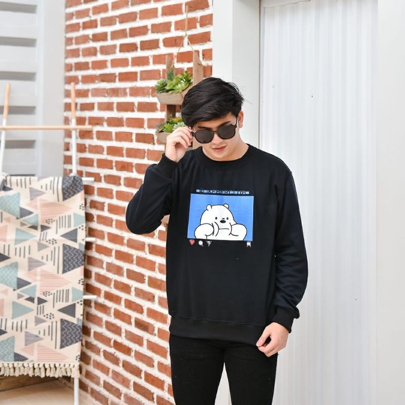 Polar bear sweater jaket hoddie fashion remaja