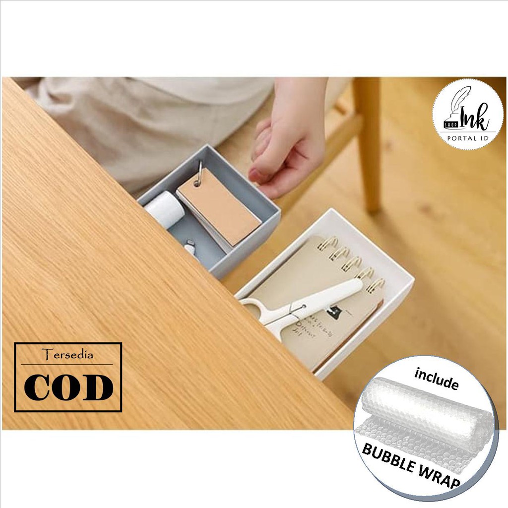 LACI MEJA BELAJAR, LACI MEJA BELAJAR MINIMALIS, UNDER TABLE DRAWER STORAGE PORTABLE