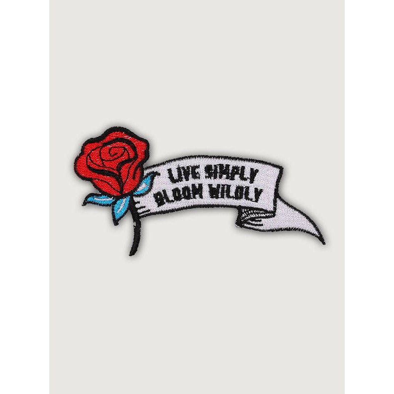 PATCH LIVE SIMPLY BLOOM WILDLY |  FORIND | Iron Patch yang Mudah di Aplikasikan ke Jaket dan Tas