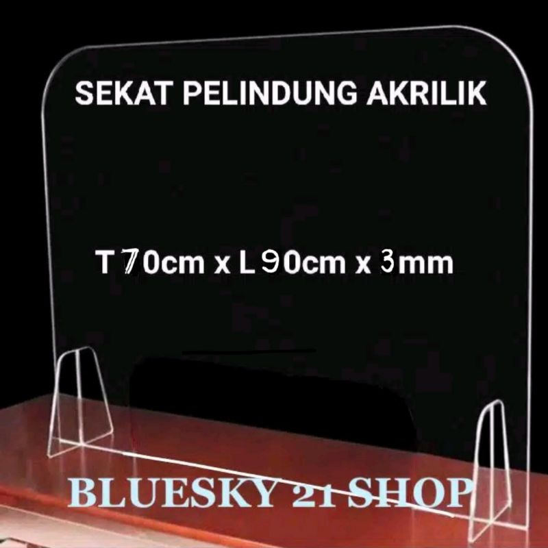 

PARTISI / SEKAT / PEMBATAS MEJA AKRILIK TABLE DIVIDER 90 x 70 x 3MM