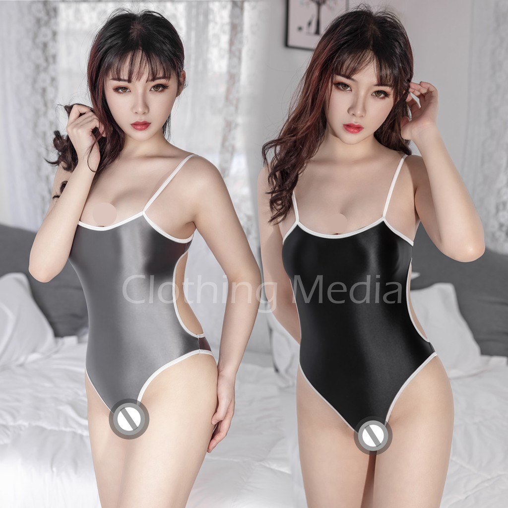 Baju Leotard Tanktop Backless Silky Punggung Terbuka Halus Monokini Elastis