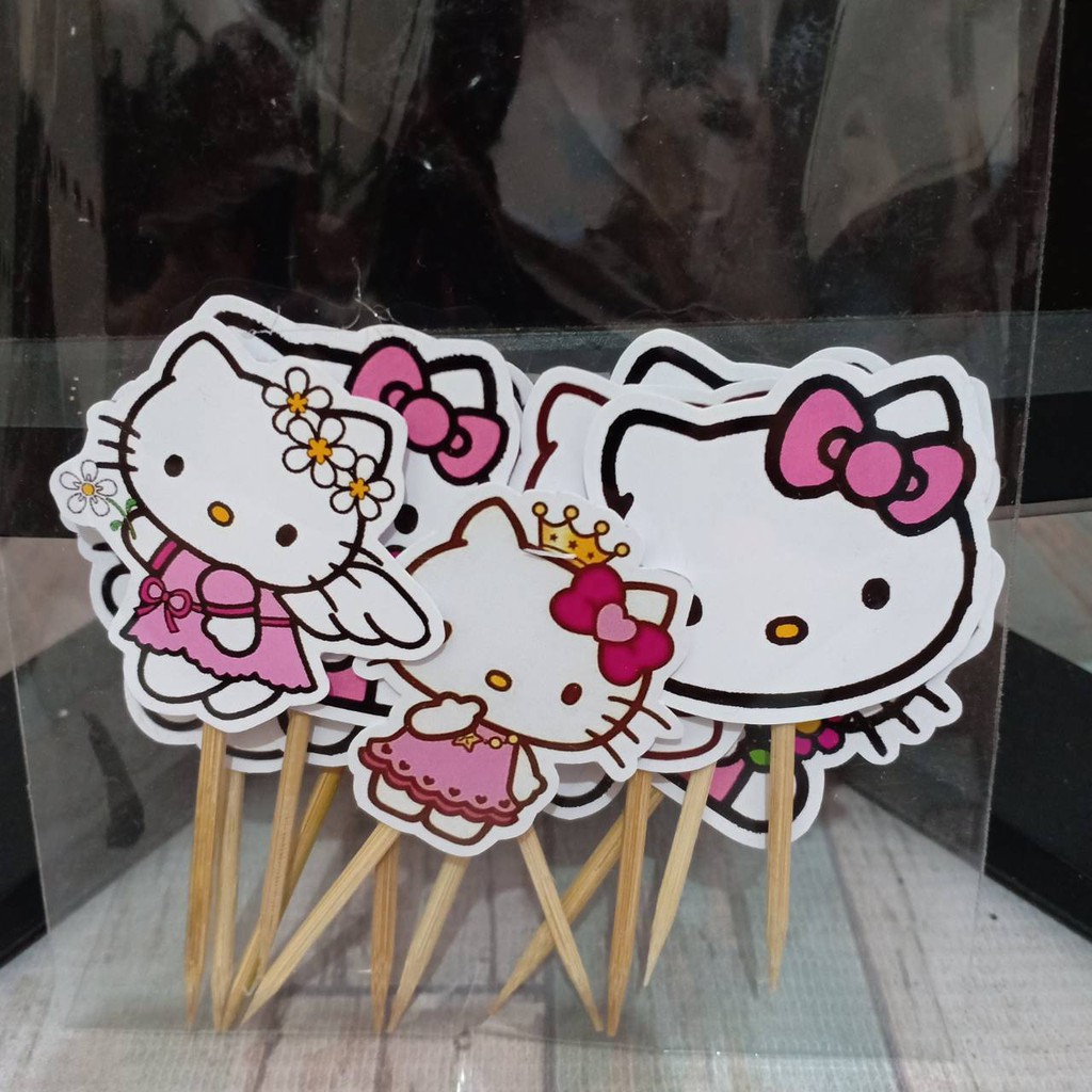 Topper Cupcake Puding Hello Kitty Ready Best Seller Shopee Indonesia