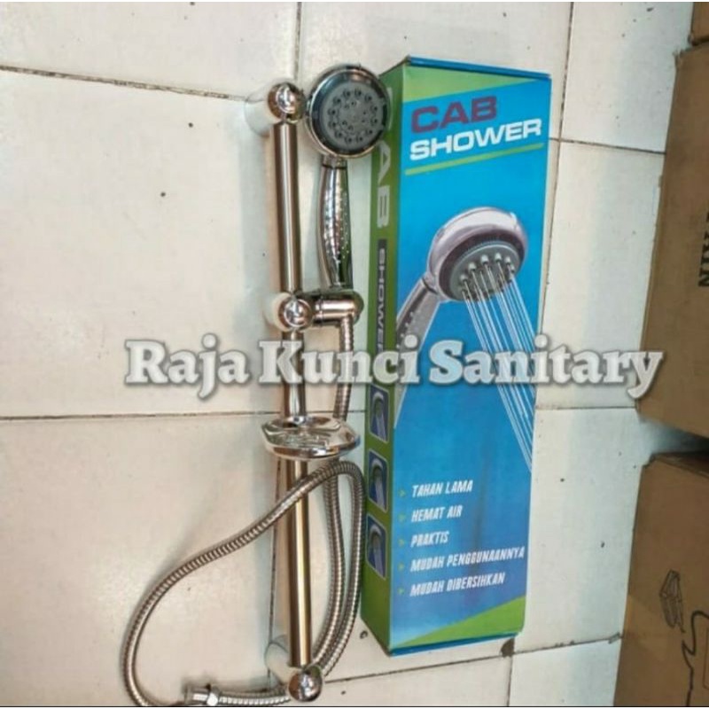 Shower Tiang Stainless + Kran Cabang/ShowerSet Kamar Mandi