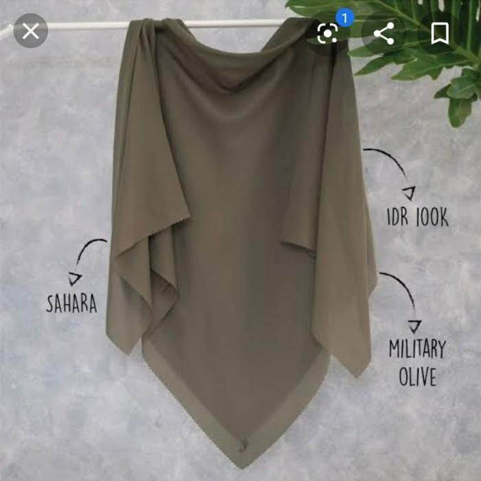 Jilbab Polos Voal seri Sahara warna Military Olive by Deenay