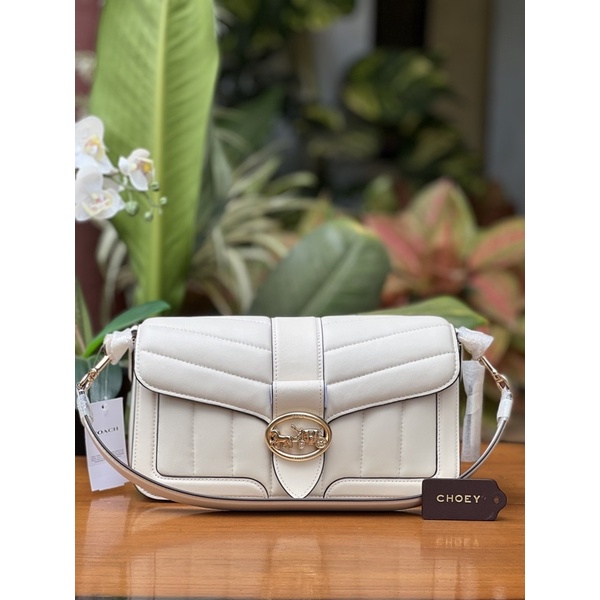 Coach Puffy Quilted Georgie SB Chalk