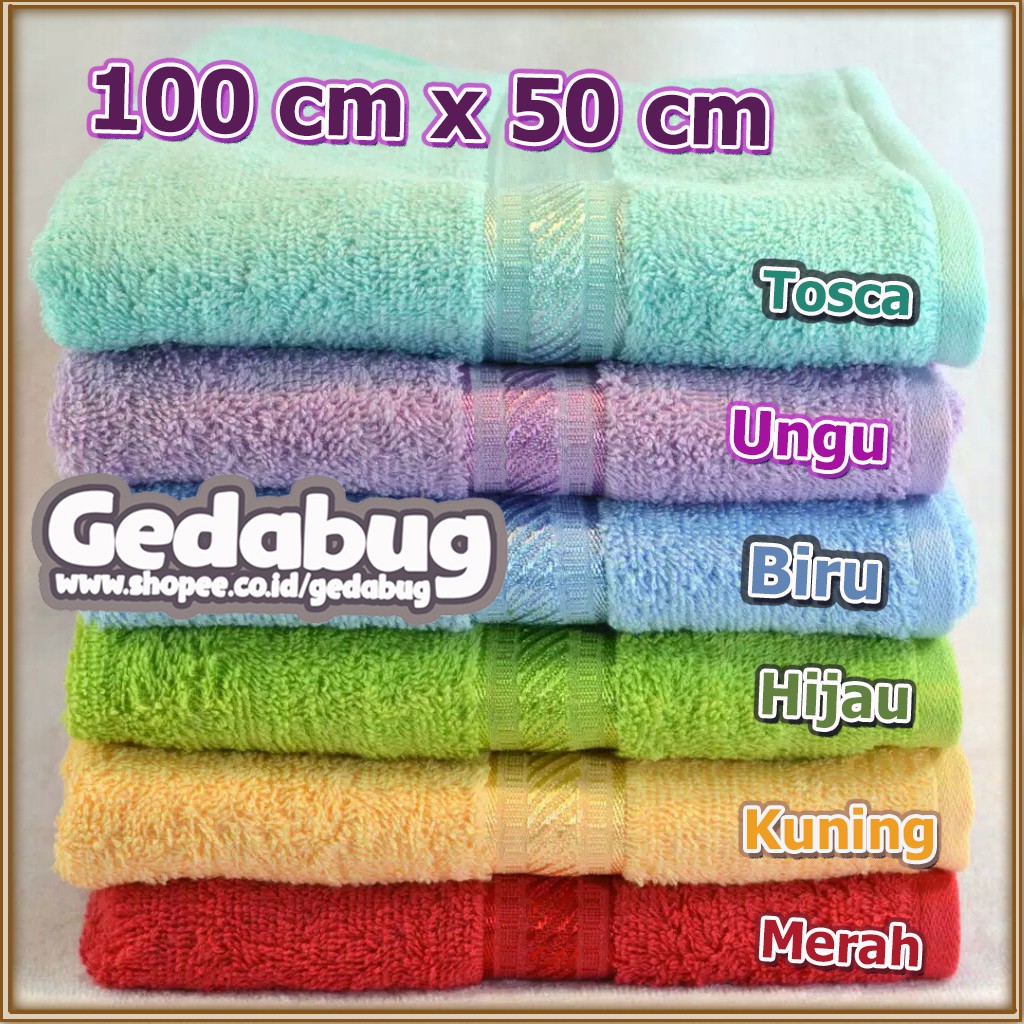 Handuk MP MERAH PUTIH 100 X 50 Tanggung | Handuk mandi Terry Palmer | Gedabug