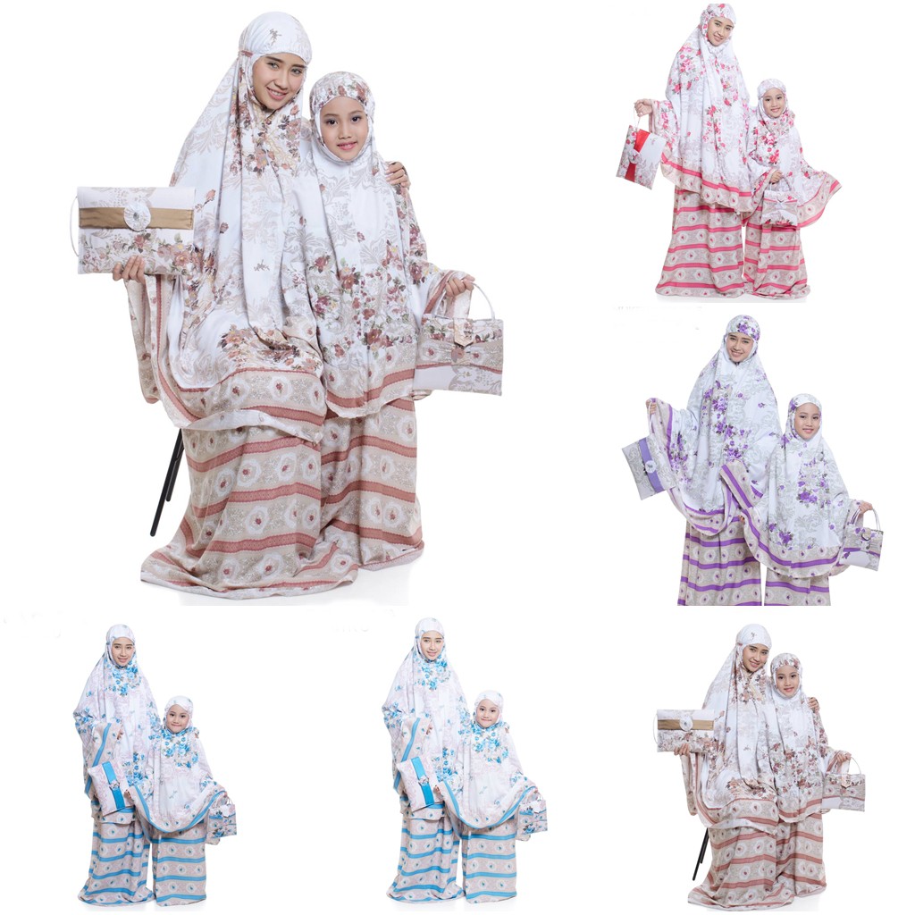 Mukena Couple Bali Katun Rayon Nadira (Ibu+ Anak) | Shopee