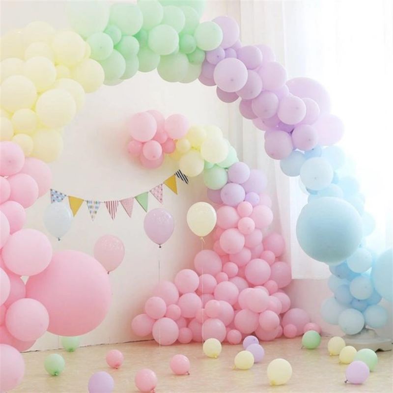 Balon Latex Doff Macaron Macaroon Pastel 5&quot; 5inch 12inch 12&quot; Warna Warni Eceran Tebal Besar Big Balloon pesta Party Happy Birthday Kerajinan Kids High Quality Baloon Ballon Latex Macaron ready balon malang grosir termurah malang murce Little Miss Sunshine