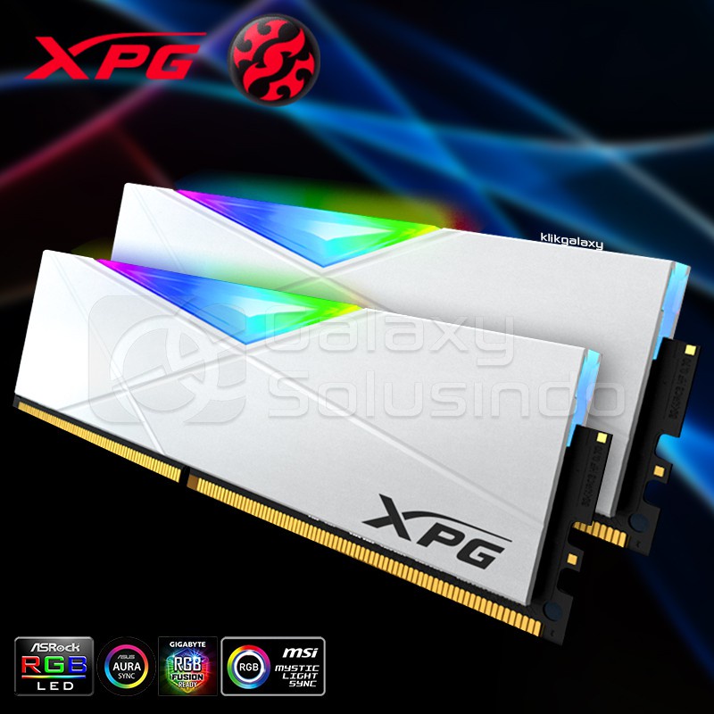 ADATA DDR4 XPG SPECTRIX D50 White Edition PC25600 / PC28800 Dual Channel 16GB, 32GB RGB