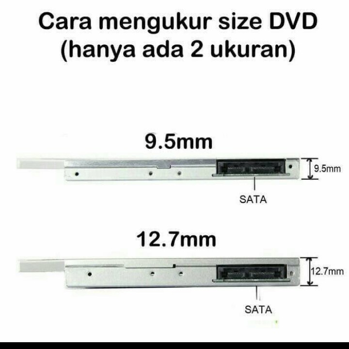 Caddy Slim 12,7mm / HDD Caddy 12,7mm / Caddy slim tebal