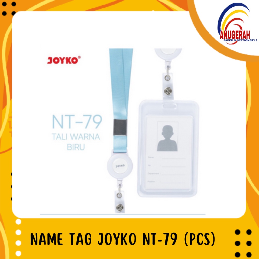 

Name Tag/Tanda Pengenal /Gantungan Kartu Nama Joyko NT-79 (PCS)