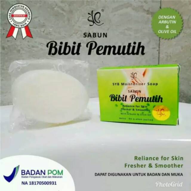 SABUN BIBIT PEMUTIH SYB BPOM - SYB SOAP ORIGINAL - SABUN PEMUTIH BADAN