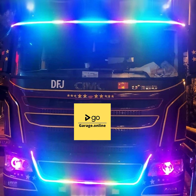 LAMPU LED BAGASI RGB 120CM ANTI AIR 24V TRUK DAN BUS 60 LED RGB STRIP MODUL RUNNING SEIN REM STOP GRADE A+