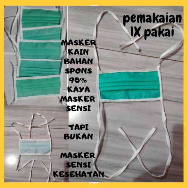 MASKER KAIN BERKUALITAS 1 KALI PAKAI