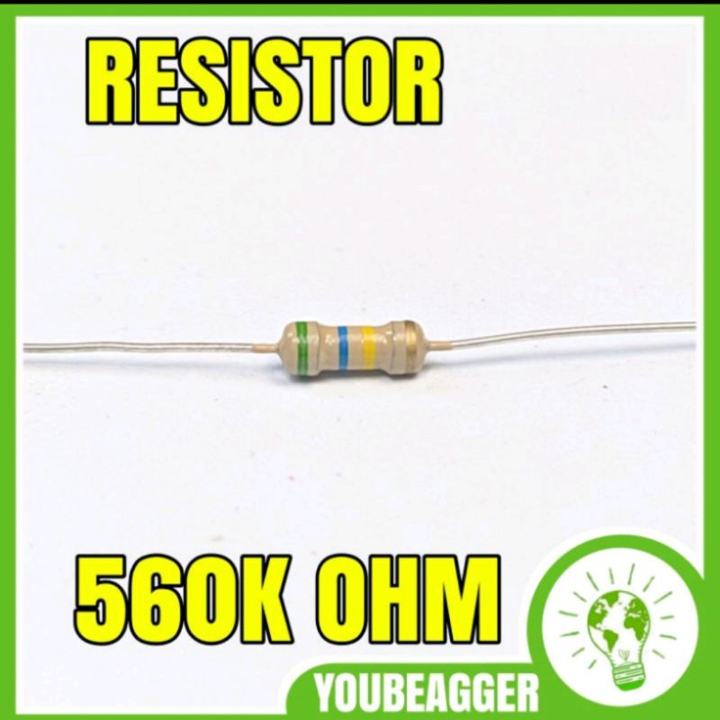 Resistor 560K ohm 1/2 Watt dan 1/4 watt