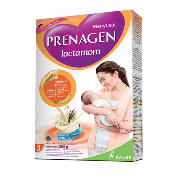 PRENAGEN LACTAMOM SUSU IBU MENYUSUI RASA VANILA 200 GRAM BOX