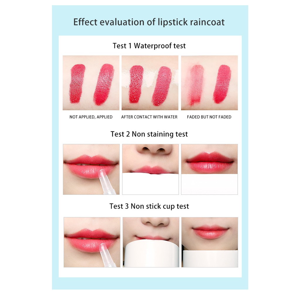 !CUCI GUDANG! KISS OF LOVE Lipstick Raincoat Non-stick cup / Waterproof Lipstik Matching Partner