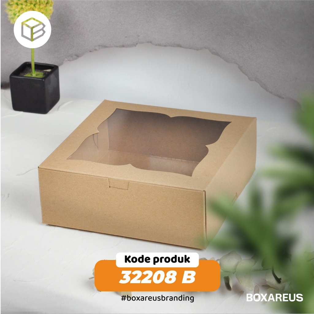 Cake Box, Dus, Kotak, Packaging, Kotak Kue, Multipurpose Box, Gift Box | 32208 BROWN (10pc)