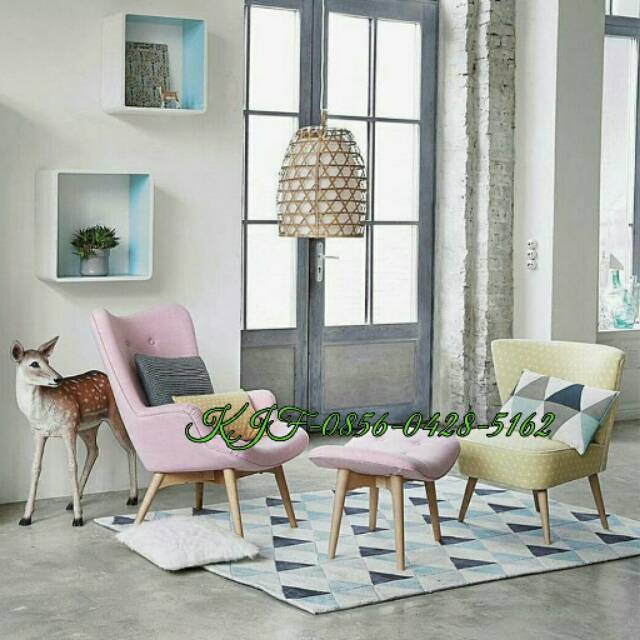 Sofa retro single set 2 sofa sofa minimalis retro unik