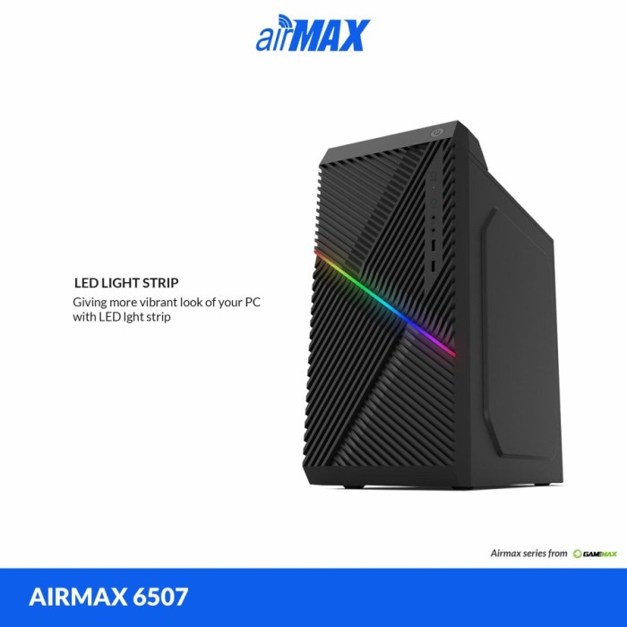 Casing Gamemax Airmax 6507 Include PSU 500W MICRO ATX - PC CASE