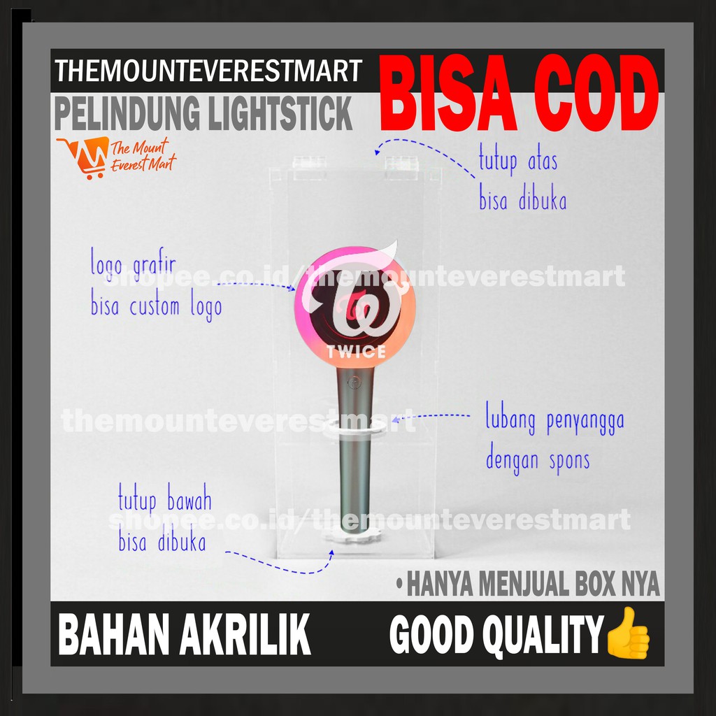 Lightstick Box Twice Candybong Z/ Pelindung Lightstick Twice/ Kotak Lightstick Twice/ Kotak Lampu