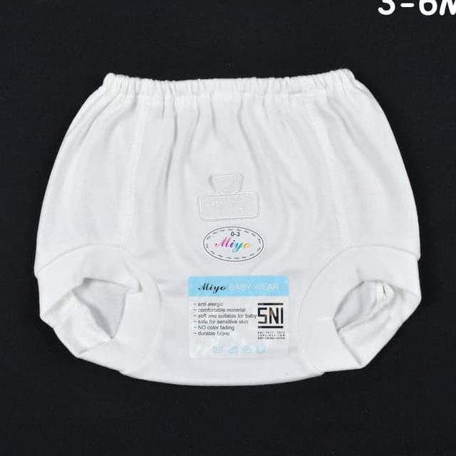 MIYO 1 Pcs Celana Pop Bayi/Baby Putih (3-6M)