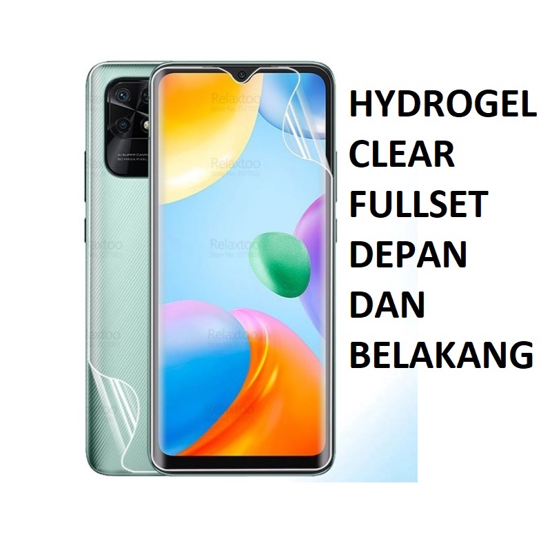 ANTI GORES FULLSET REDMI 10C REDMI 8 8A 8A PRO 7 7A NOTE 7 NOTE 8 NOTE 8 PRO HYDROGEL CLEAR BENING DEPAN BELAKANG PELINDUNG LAYAR DAN PELINDUNG BELAKANG ANTI JAMUR SKIN GARSKIN ANTI JAMUR