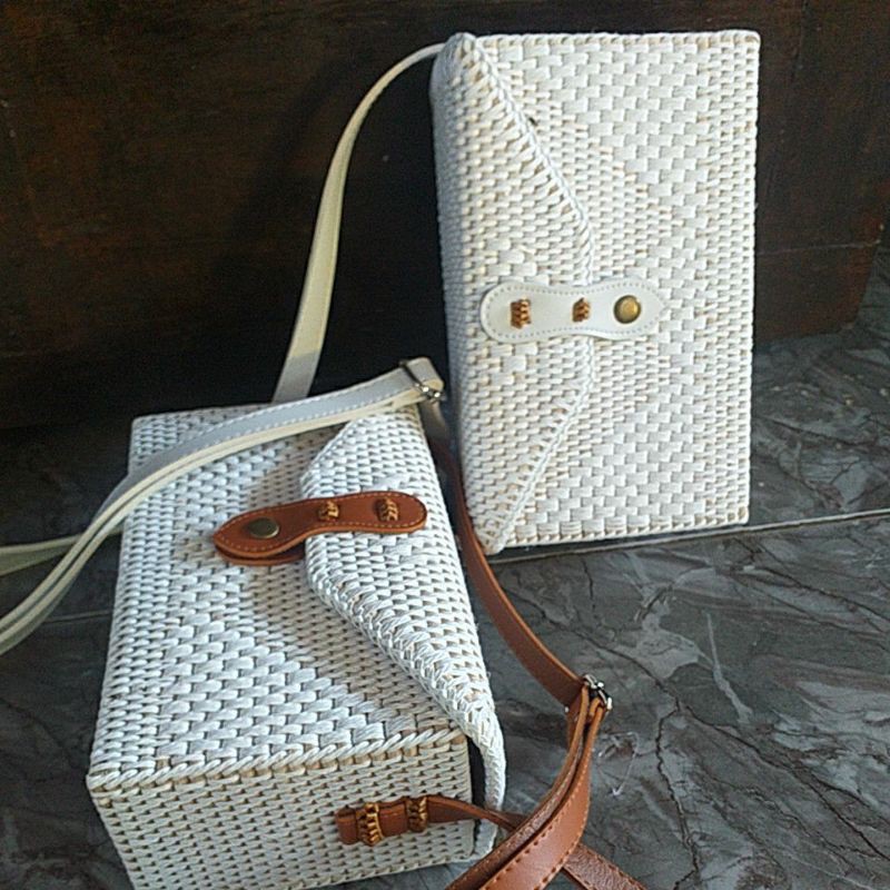 Tas rotan marlboro tali gesper