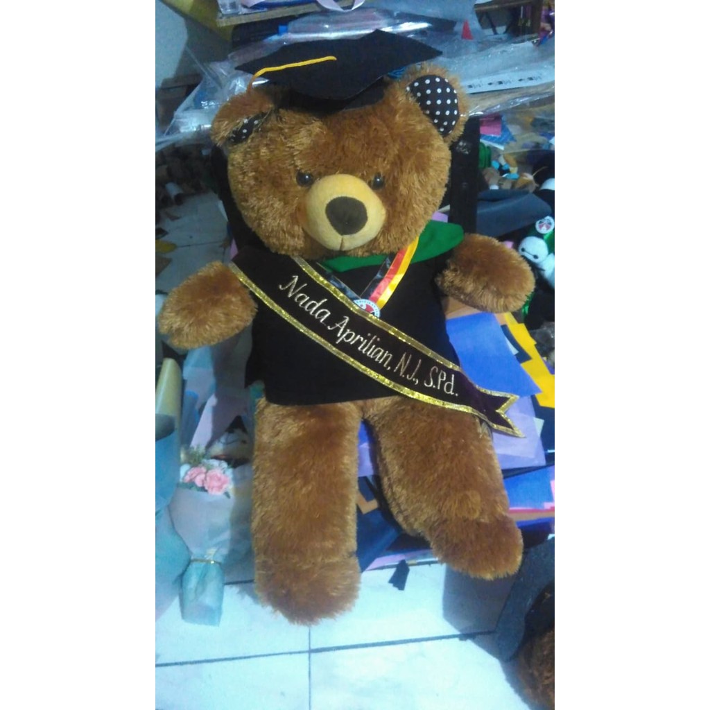 BONEKA BERUANG WISUDA | TEDDY BEAR | BERUANG BESAR | BONEKA WISUDA | BEAR XL 80CM