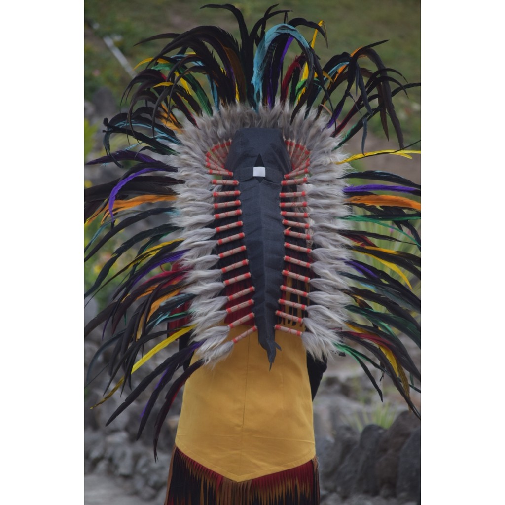 TOPI INDIAN - INDIAN HEADDRESS MEDIUM AYAM BILABONG  RAINBOW