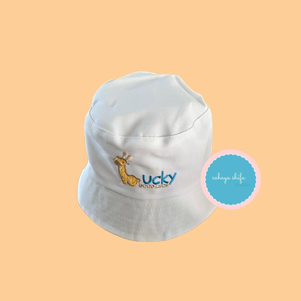 Topi Bucket Anak Bordir Good Lucky  / Bucket Anak Bordir Laki Laki dan Perempuan