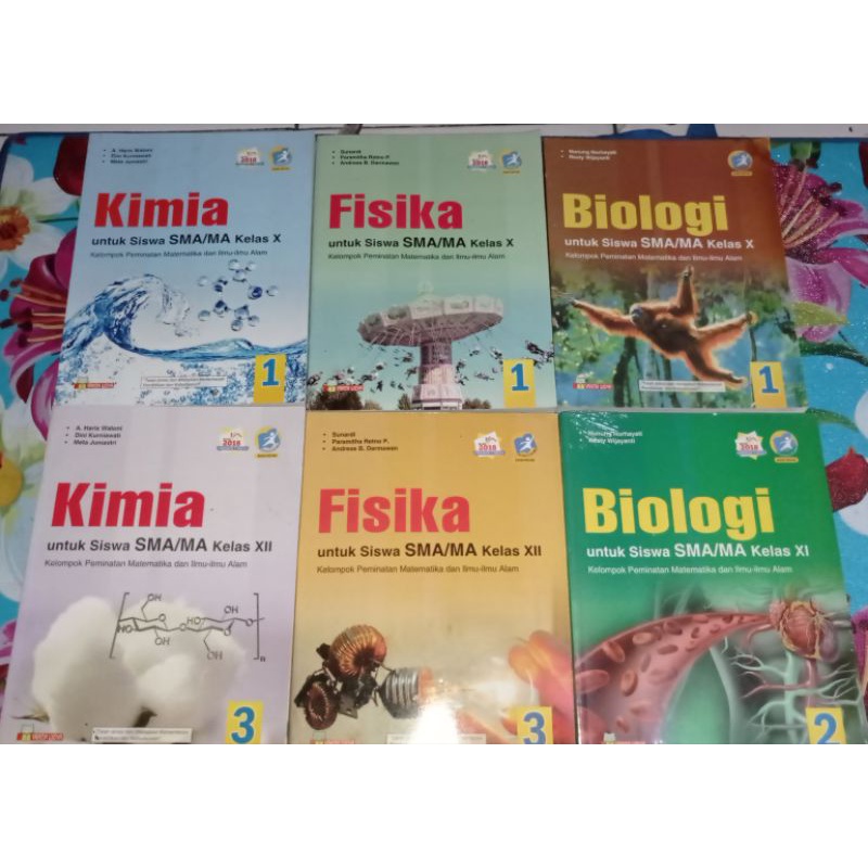 kimia kls 10,12. Fisika kls 10,12. biologi kls 10,11 SMA YRAMA WIDYA