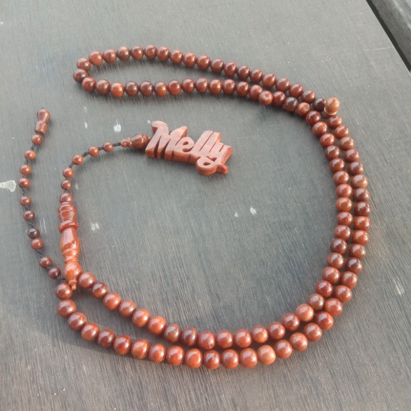 tasbih kokka ukir nama huruf arabdanlatin