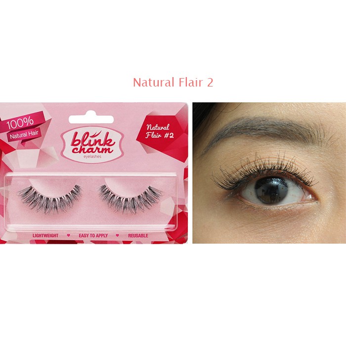 Blink Charm Eyelashes Natural Flair (Isi 1 Pasang/4 Pasamg) - Bulu Mata Palsu