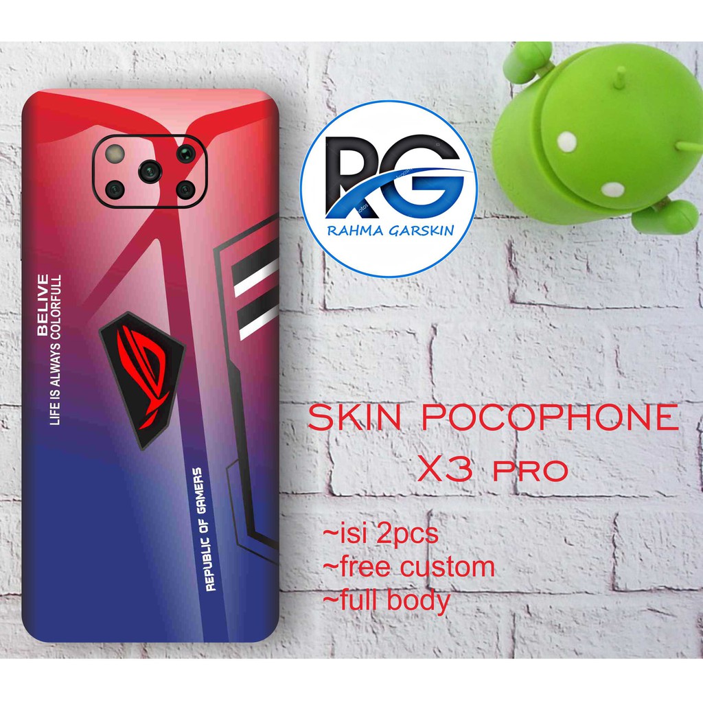 GARSKIN POCO X3 PRO motif TOP ROG code 1-3 full body isi 2pcs