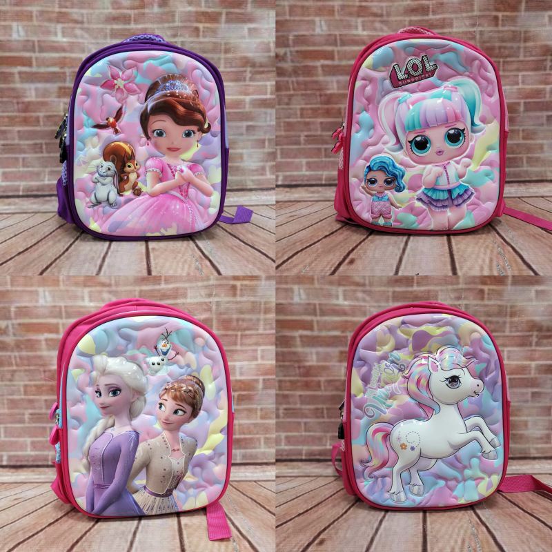 PROMO 06.06 Troli 10&quot; Ransel PAUD Usia 123 Tahun Hello kitty frozen unicorn labubu kuromi cinamoroll melody