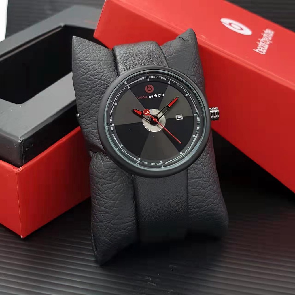Beats dr dre dx jam tangan fashion analog tali kulit
