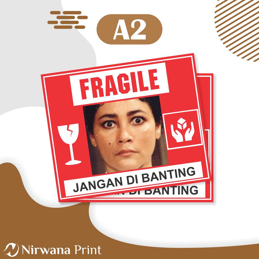 STIKER FRAGIL UNIK LUCU MURAH JANGAN DIBANTING