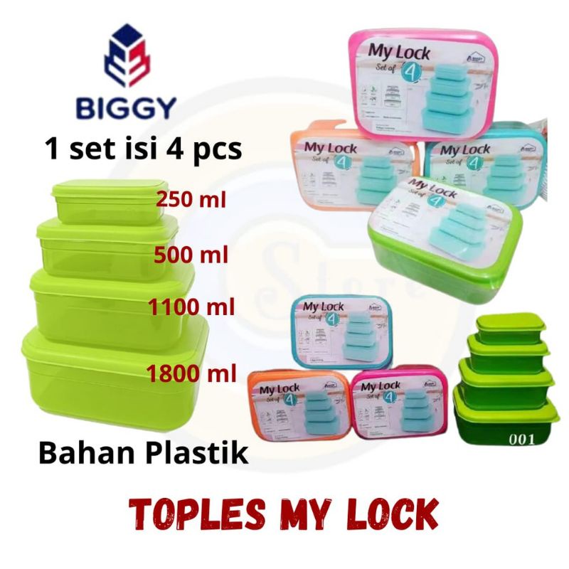 TEMPAT PENYIMPANAN MAKANAN TOPLES LEBARAN Biggy My Lock / Toples Biggy My Lock / Toples Kue Biggy