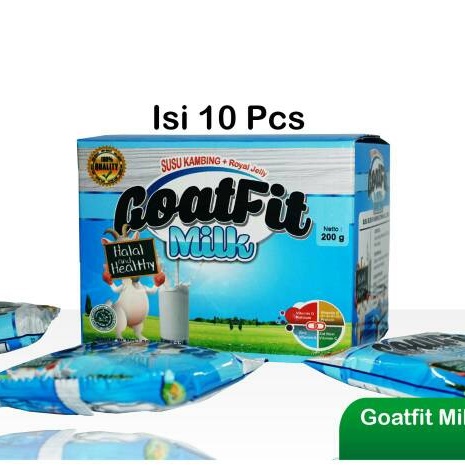 

Goatfit Susu Kambing Etawa Vanila Full Cream Sachet (10 x 20 gr) 200gr - Susu Kambing Etawa Goatfit Vanila Plus Royal Jelly