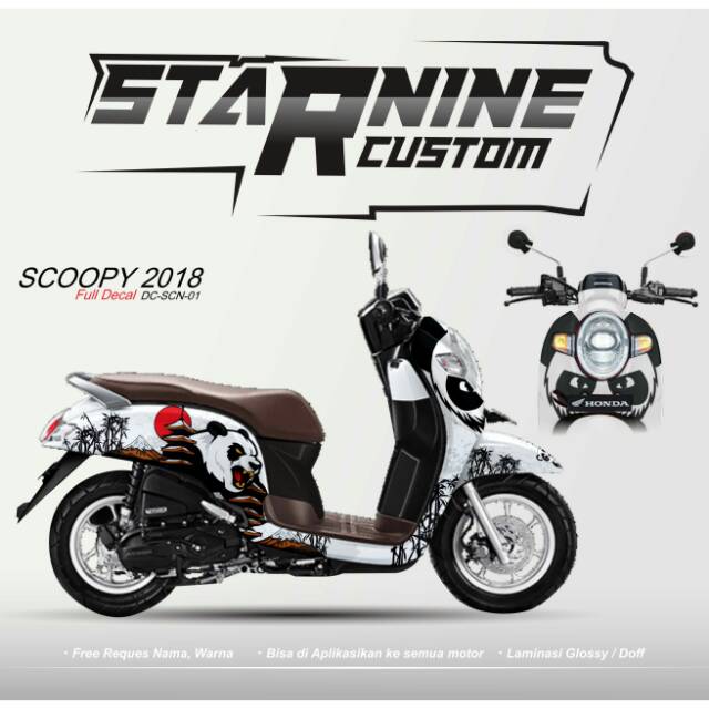 Sticker decal scoopy panda